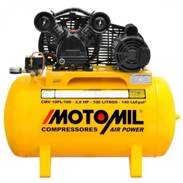 Compressor de Ar 2HP 100L Mono CMV-10PL/100 - Motomil