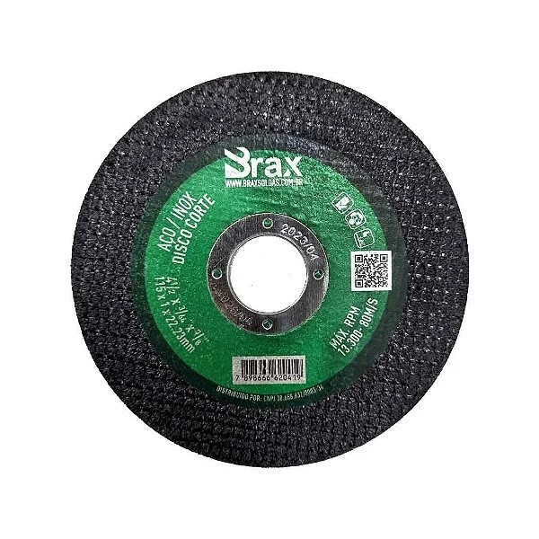 Disco de Corte Fino para Aço Inox BRAX - 10 UN